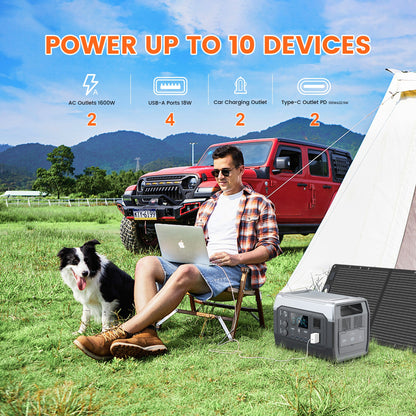 CTOLITY XPower 1000 (XP1000) - 1024Wh/1600W Portable Power Station, LiFePO4, 10 Ports, 1.5-Hour Fast Charge