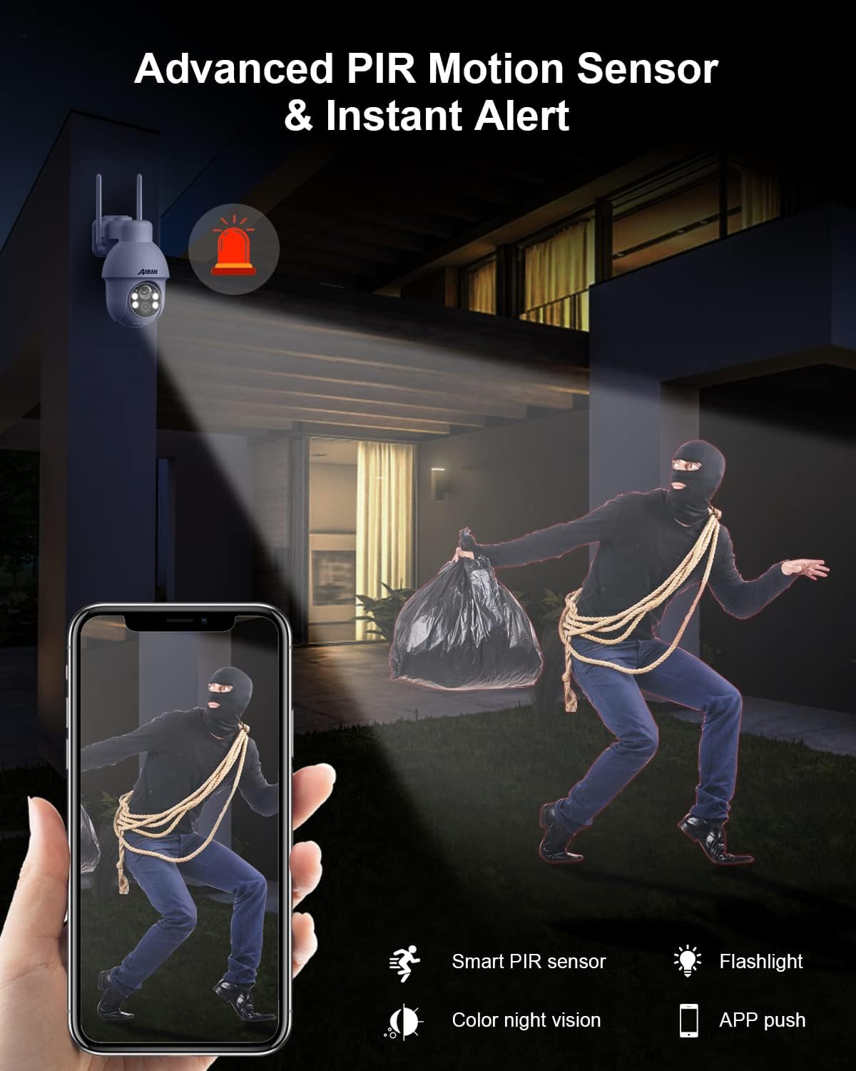 Advanced PIR Motion Sensor & Instant Alert Anman Smart PIR