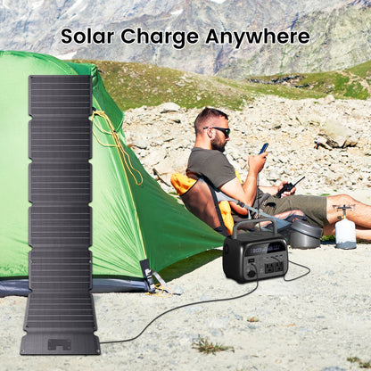 CTOLITY SPC54 54W Foldable Solar Panel, 54W foldable solar panel with USB-C/A, 20V DC, IP65, ETFE, portable for camping.