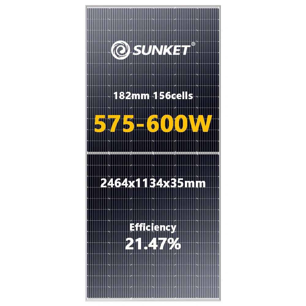 SUNKET 580W Solar Panel, High-efficiency solar panel with ≥20.76% module efficiency, maximizing energy output in a compact design.