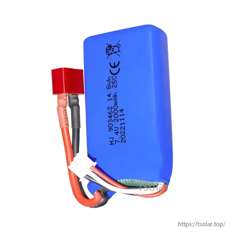 7.4V 2000mAh 903462 2S Lipo Battery, 7.4V 2000mAh battery for RC car and speedboat spare parts upgrade
