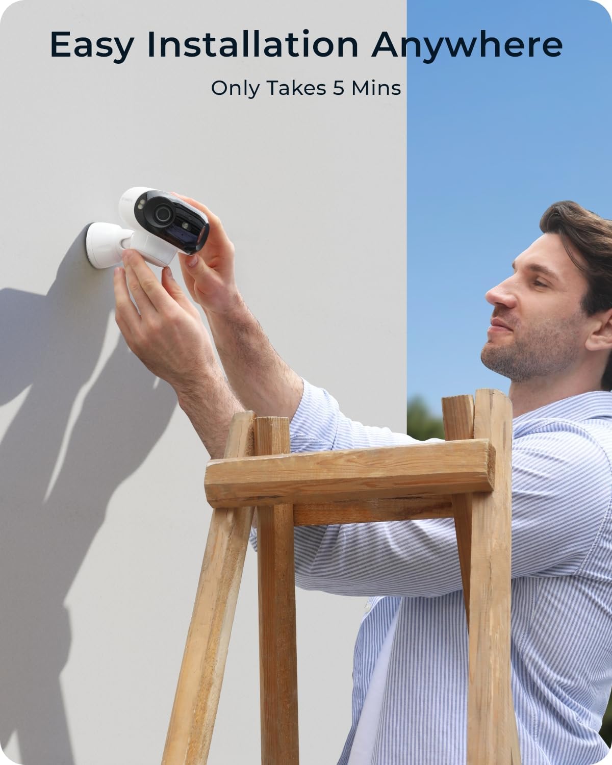 Reolink Argus 4 Solar Camera, Quickly install anywhere in just 5 minutes.