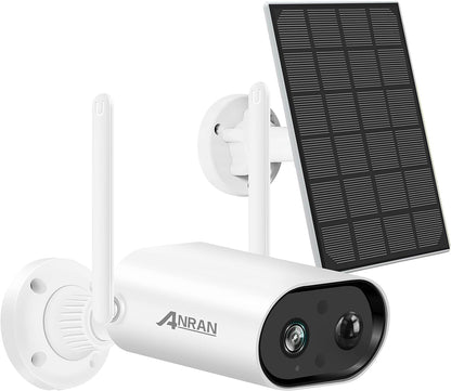 ANRAN S1 Pro 2K 3MP Solar Camera - 2304*1296 Resolution 5W Solar Battery 180° Rotation Two Way Audio PIR Humanoid Detection Wireless WiFi Outdoor Security Camera