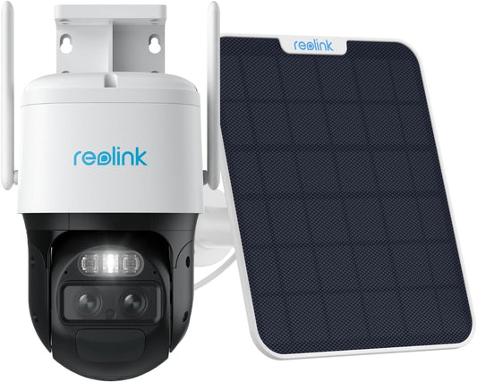 Reolink TrackMix LTE 4G Battery Camera - 2560 x 1440 4G LTE Cellular Security Solar Camera Outdoor 2K Color Night Vision With 6W Solar Panel