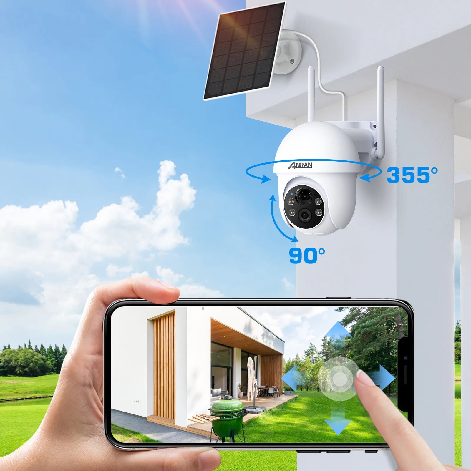 ANRAN Q1 Max 5MP Solar Camera, thanks to its IP66 rating, it's fully weatherproof