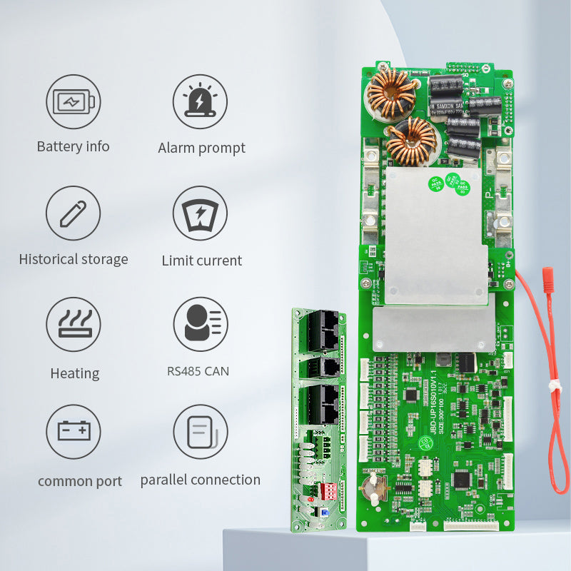 JBD UP16S010 Battery Management System BMS 48V 8S-16S 100A-200A RS485/CAN/UART for ESS Inverters