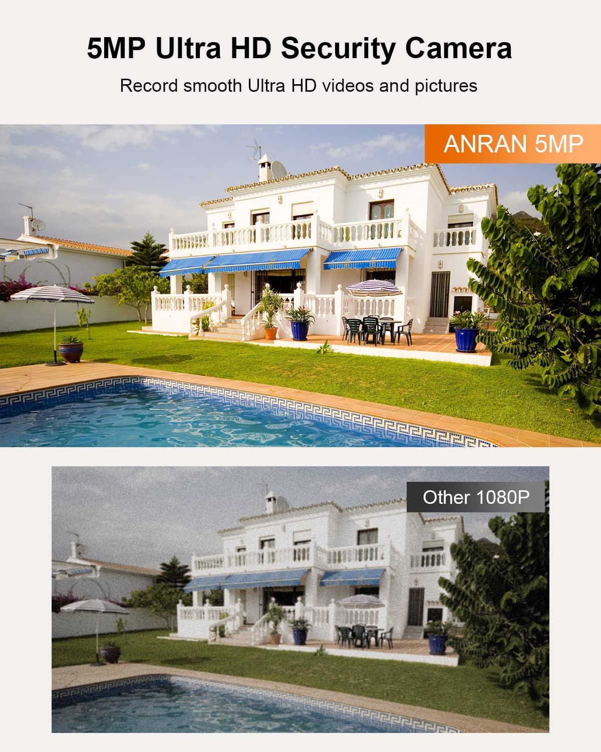 SMP Ultra HD Security Camera Record smooth Ultra HD videos and pictures