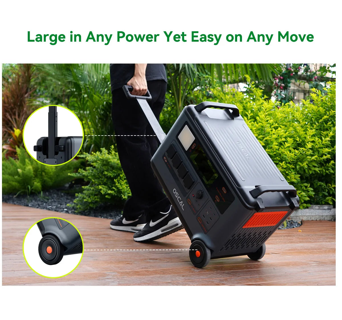 [US Plug] Oscal PowerMax 3600 Portable Power Station With Battery Pack, 3600W 3600Wh Solar Generator, 14 Outlets