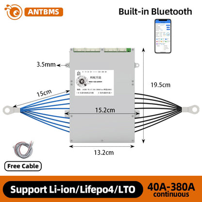 ANT BMS 10S-24S 120A-200A Smart 32V-88V Lifepo4 li-ion LTO Battery Protection Board