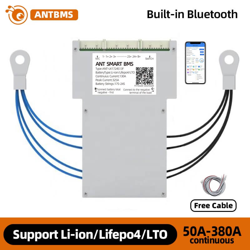 ANT BMS 17S-24S 50A-400A 420A Smart 52V-88V Lifepo4 li-ion LTO Battery Protection Board