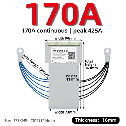 ANT BMS 17S-24S 50A-400A 420A Smart 52V-88V Lifepo4 li-ion LTO Battery Protection Board
