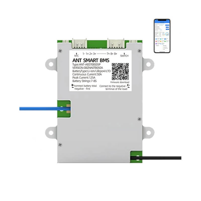 ANT BMS 7S 8S 50A-100A Smart 24V Lifepo4 li-ion LTO Battery Protection Board