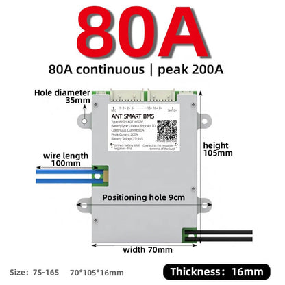 ANT BMS 7S-16S 40A-380A 420A Smart 24V-60V Lifepo4 li-ion LTO Battery Protection Board