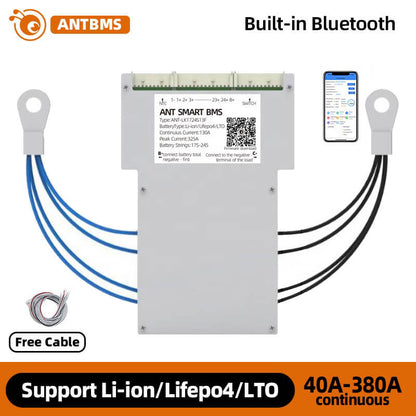 ANT BMS 8S-20S 110A-220A Smart 24V-72V Lifepo4 li-ion LTO Battery Protection Board