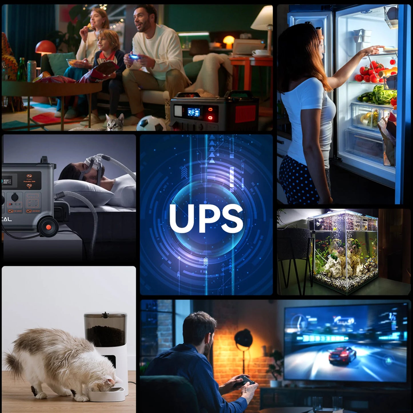 OSCAL PowerMax 3600 Rugged Power Station, 3600Wh LiFePO4, 3600W/7200W Peak, 14 Outlets, Expandable to 57.6kWh