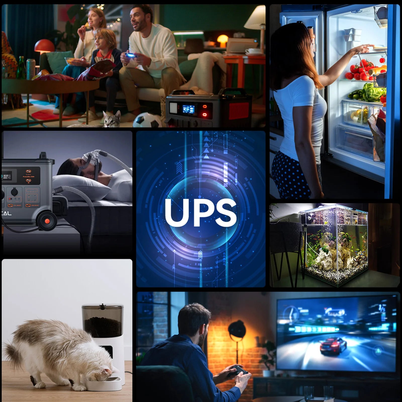 OSCAL PowerMax 3600 Rugged Power Station, 3600Wh LiFePO4, 3600W/7200W Peak, 14 Outlets, Expandable to 57.6kWh