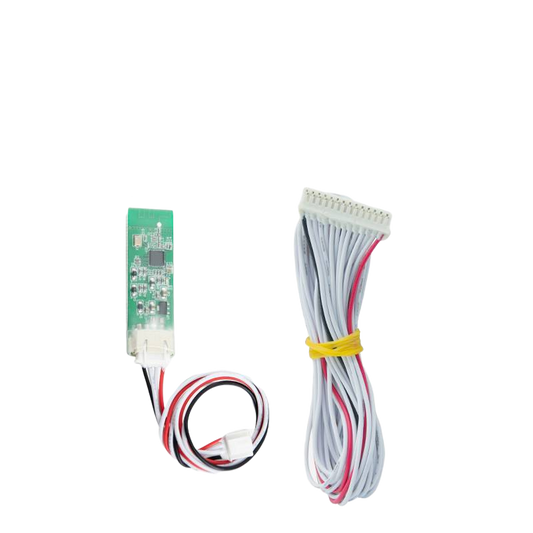 JBD Smart BMS Bluetooth module accessory with wiring harness and white multi-pin connector