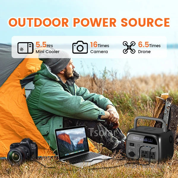 CTOLITY AP400 Power Station, Outdoor power source for camping and devices