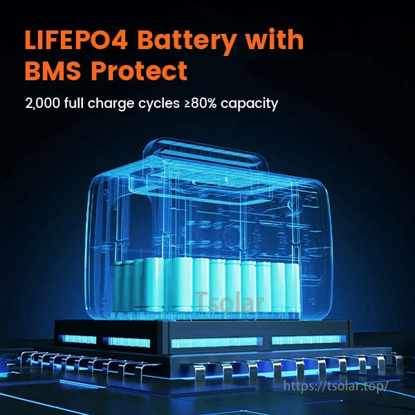 CTOLITY AP400 Power Station, LIFEPO4 Battery with BMS Protection, 2000 cycles, 80% capacity retention