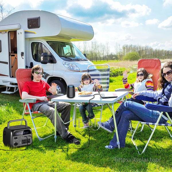 CTOLITY AP400 Power Station, Portable power station with 345.6Wh battery, 500W AC output, and 8 outputs for charging devices on-the-go.