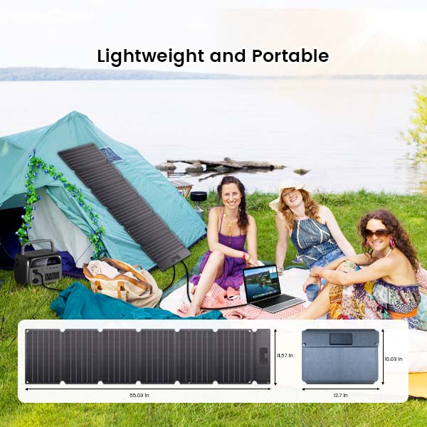 CTOLITY SPC54 54W Foldable Solar Panel, Wide compatibility devices including phones, laptops, drones, power stations, and more.