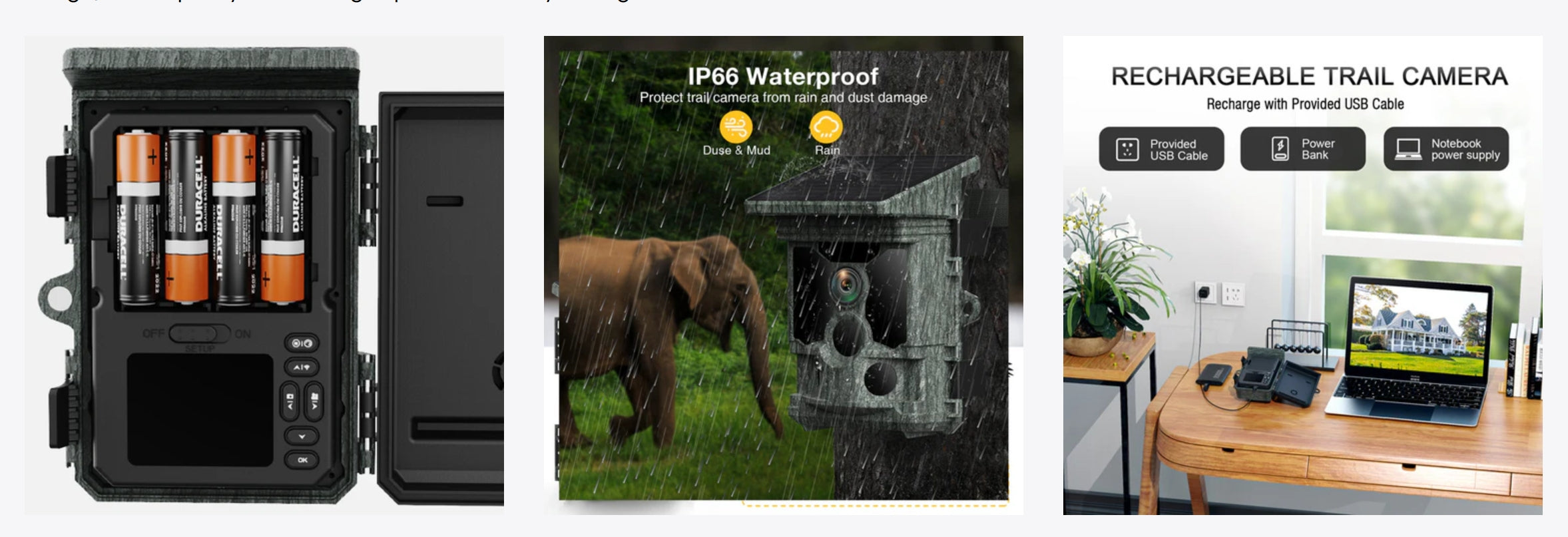 Campark T180 4K Camera, The Campark T180 is a solar trail camera that captures 4K video and 46MP photos, waterproof and dust resistant.