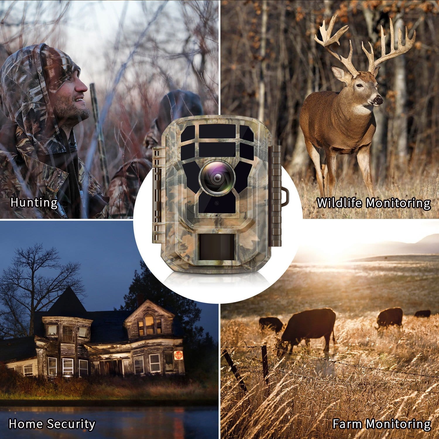 Campark T20 1080P Trail Camera, Campark T20 trail camera captures 1080P videos and photos for hunting, wildlife monitoring, home security, farm monitoring and animal tracking.