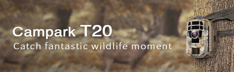 Campark T20 1080P Trail Camera, Capture Fantastic Wildlife Moments with Campark T20 1080P Trail Game Camera