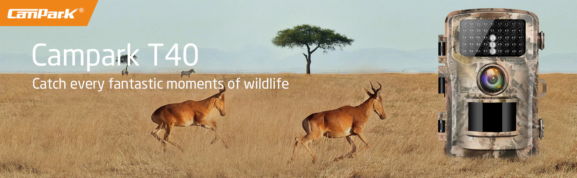 Campark T40A Game Camera, Capture life greatest moments with Campark T40A FHD 4K trail camera.