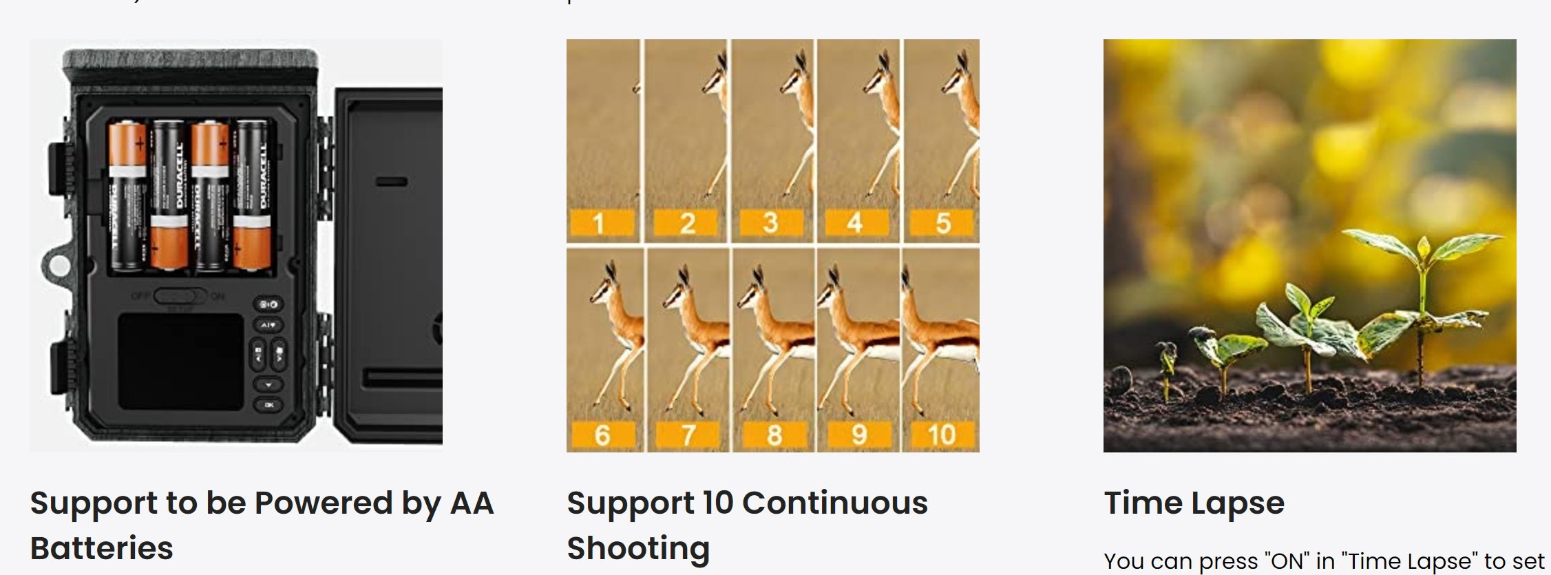 Campark TC02 4K Solar Camera, Capture 46MP 4K video and photos with a trail camera that supports up to 10 shots