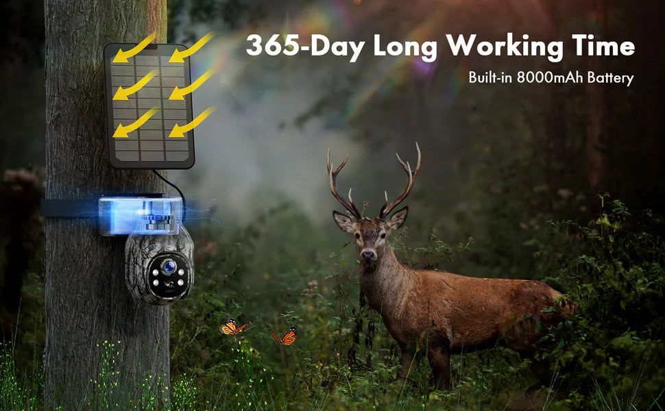 Campark TC17 Solar Trail Camera, 365-Day long working time with built-in 800mAh battery