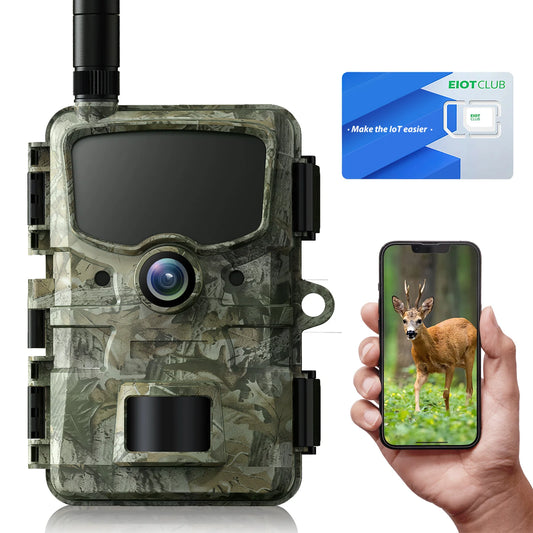 Campark TC20 captures 1080P video and 24MP photos with 4G LTE connectivity for remote monitoring of trails and wildlife.