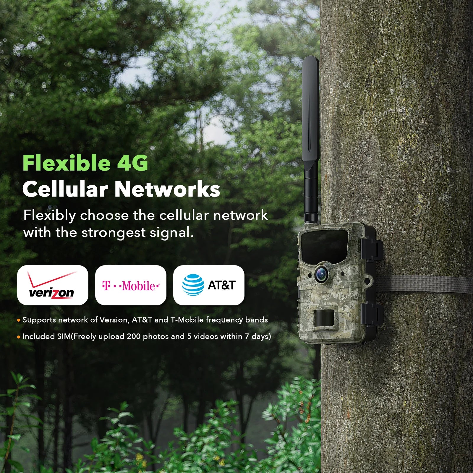 4g Cellular 4g Trail Camera Verizon Campark TC20 1080P 24MP 4G LTE