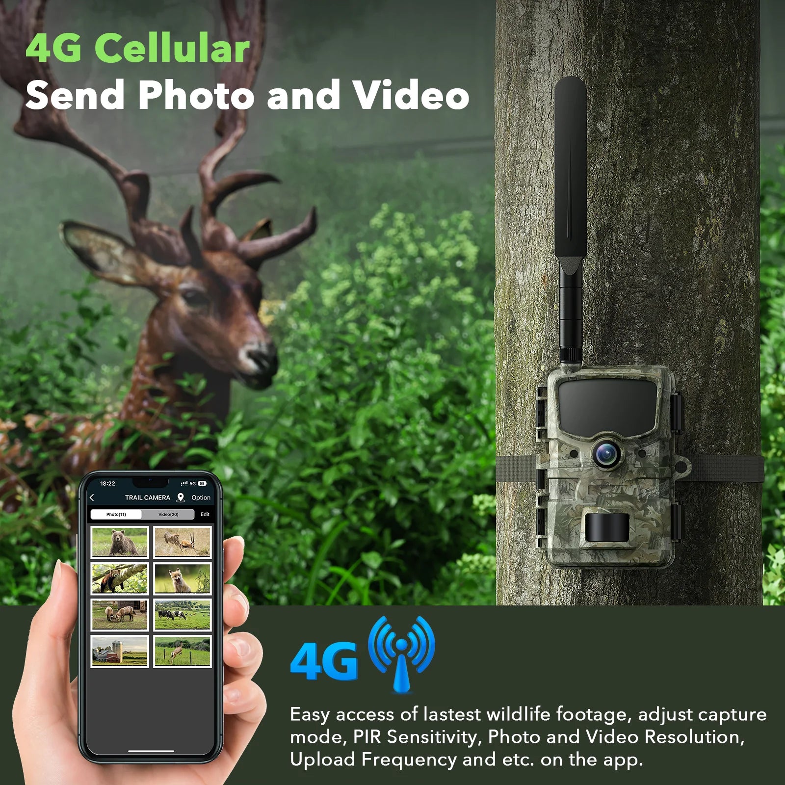 Campark TC20 1080P 24MP 4G LTE Cellular Trail Camera – TSolar