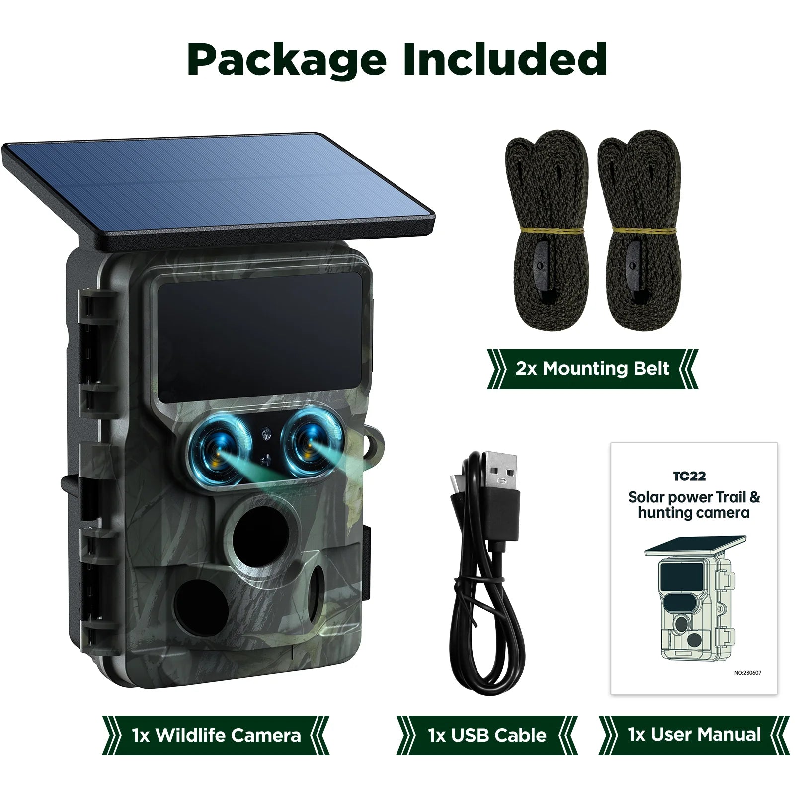 Campark TC22 4K solar trail camera