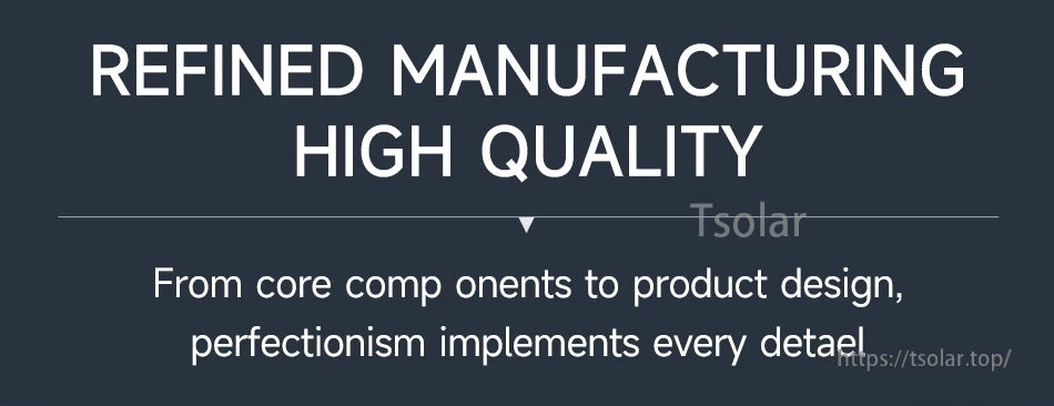 Banner text: “Refined manufacturing high quality” about attention to detail from components to product design