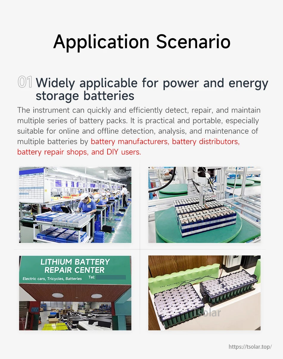 Application scenarios for cable-sequence detection and active balancing in battery assembly, testing, and repair shops