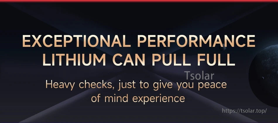 Banner emphasizing exceptional performance and full lithium CAN capability message