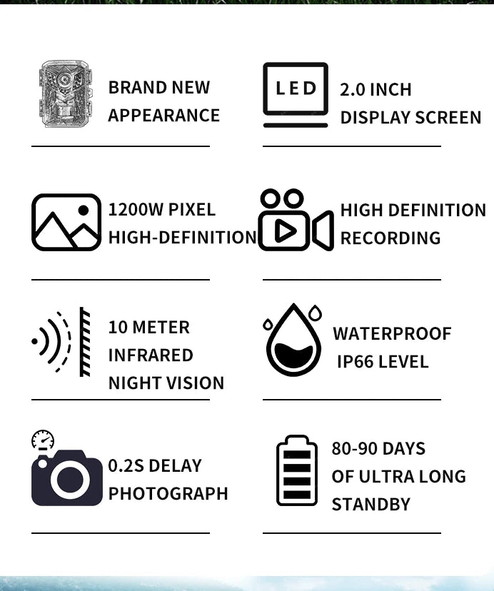 DL006 Mini Hunting Camera, Mini camera features high definition, waterproofing, infrared night vision, and long standby time.
