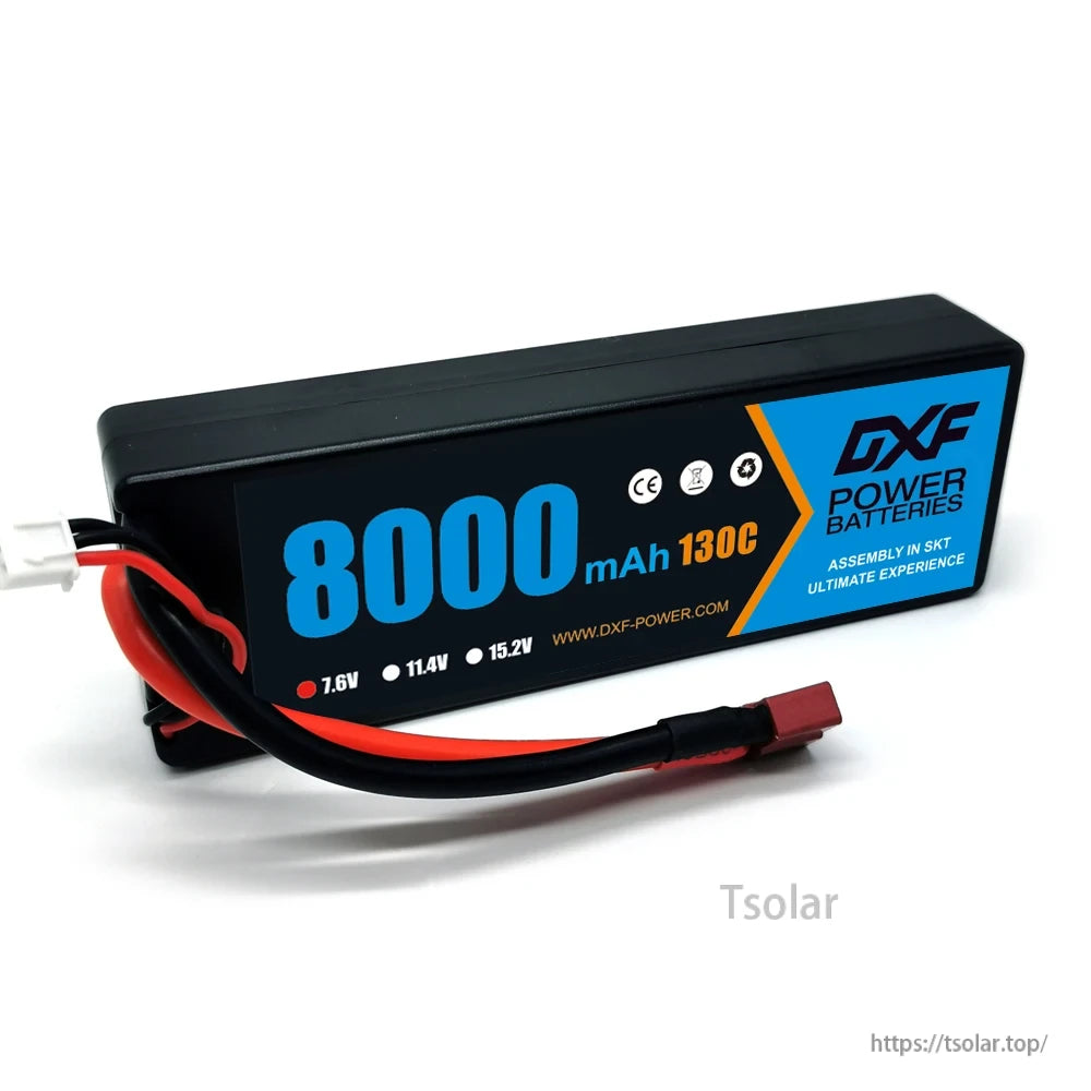 DXF Lipo Battery, DXF Power Batteries offer 8000mAh, 130C, with 7.6V/11.4V/15.2V options, SKT assembly, delivering high performance and ultimate user experience.
