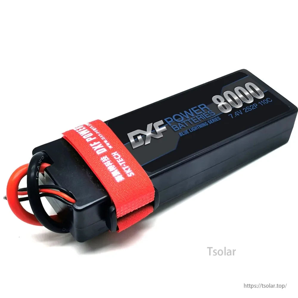 DXF Lipo Battery, DXF Power Batteries 8000 7.4V 2S2P 110C Blue Lightning Series