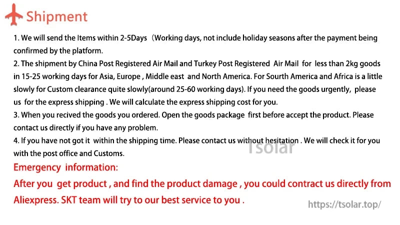 DXF Lipo Battery, Items ship in 2–5 days via registered air mail. Delivery takes 15–60 days depending on destination. Express options available. Report damage to Aliexpress; contact seller for issues.