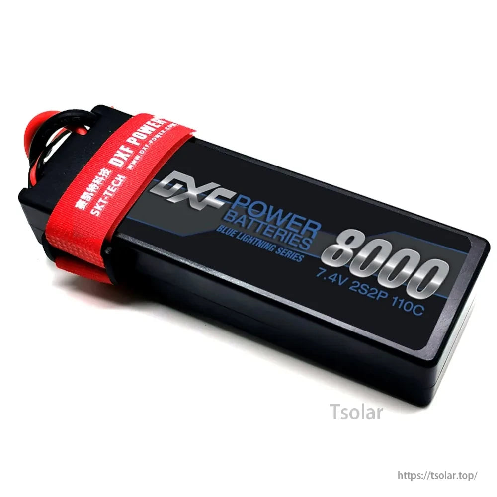 DXF Lipo Battery, DXF Power 8000mAh 7.4V 2S2P 110C Battery