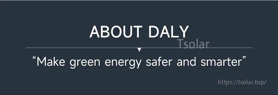 Text banner: “About DALY” and “Make green energy safer and smarter”