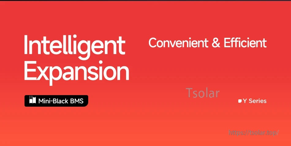 Red banner text: Intelligent Expansion, convenient and efficient, Mini-Black BMS Y Series