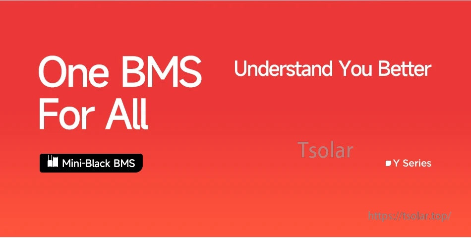 Red title card reading “One BMS For All” for DALY Mini-Black BMS Y Series