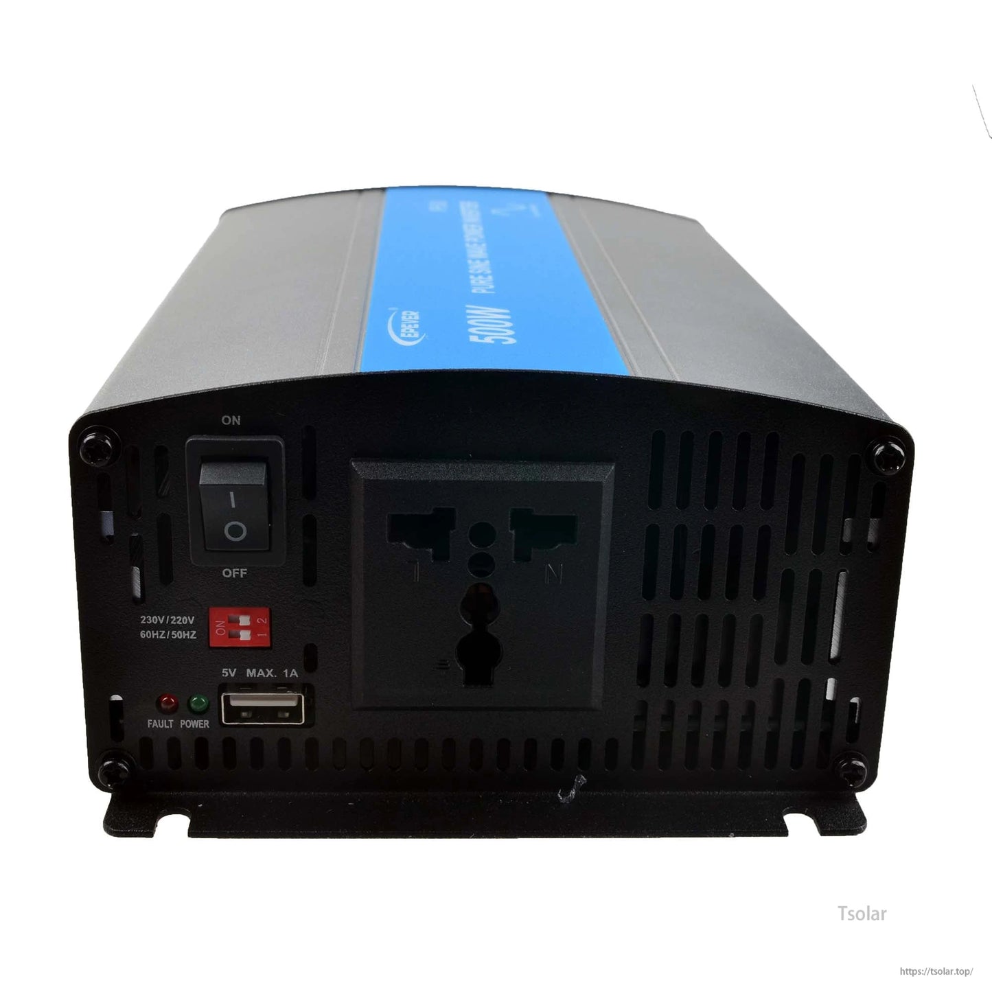 EPEVER IPower Off Grid Inverter, EPEVER iPower 600W off-grid power inverter with universal AC outlet, on/off switch and 5V USB port