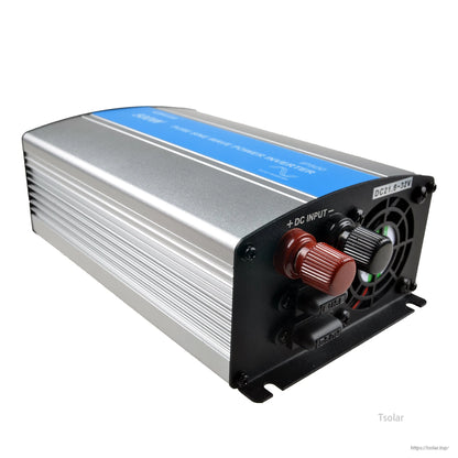 EPEVER IPower Off Grid Inverter, EPEVER iPower off-grid inverter with DC input terminals, cooling fan, and silver ribbed aluminum case
