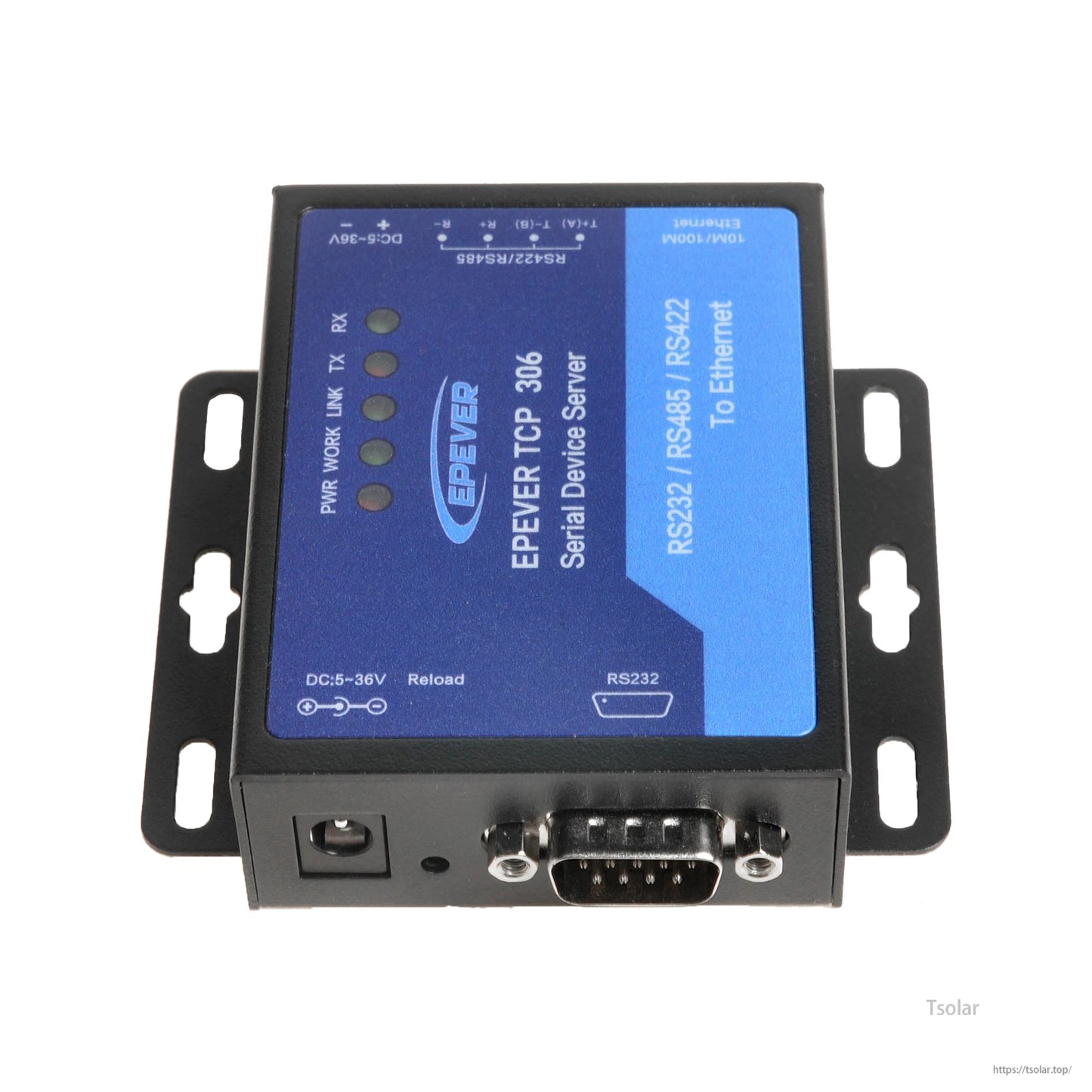 EPEVER TCP 306 Serial Device Server for RS485 Solar Controller/Inverter Monitoring, 10/100M Ethernet