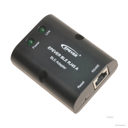 EPEVER BLE RJ45 A RS485 adapter module with Power and Link LEDs and a reset pinhole on black housing